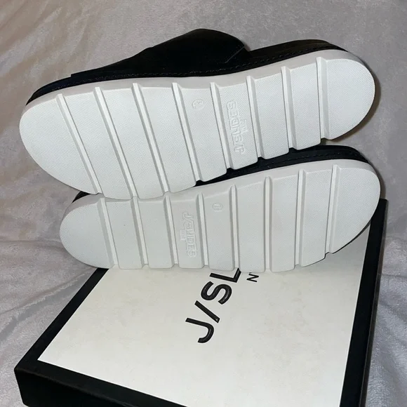 NWT J/SLIDES BAHA Black Leather Sandal - Picture 15 of 16